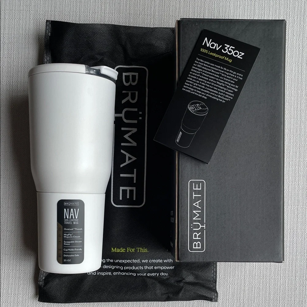 BrüMate NAV 35oz Travel Mug in Matte White brand new in box